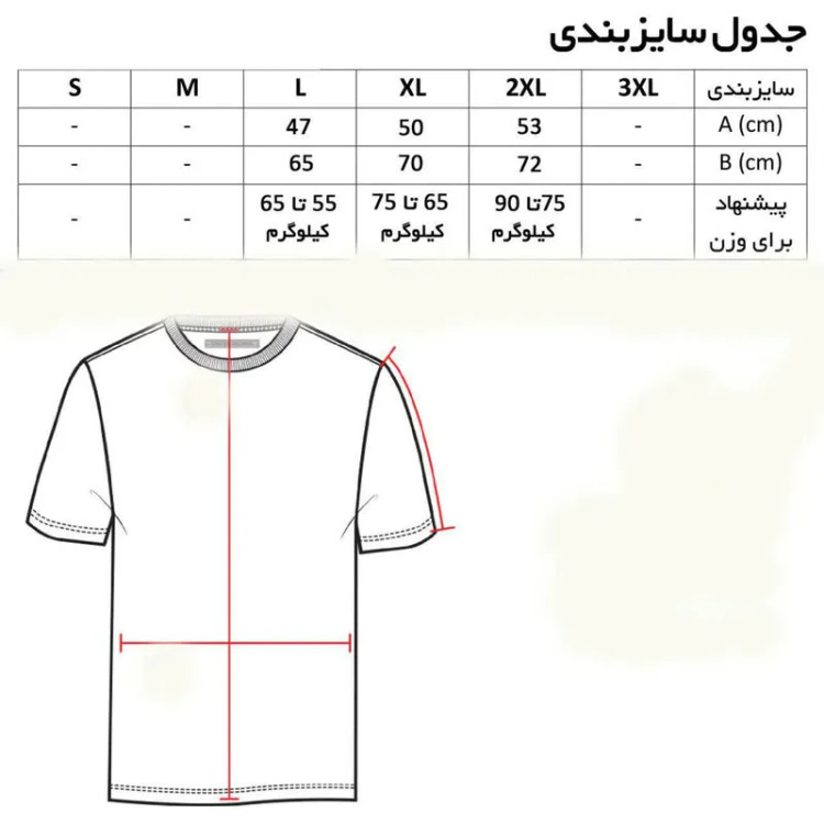 تیشرت مردانه آستین کوتاه یقه گرد ساده مدل A-7654 جنس پلی استر